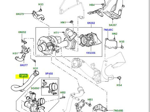 Furtun aer Range Rover Vogue 4.4 diesel TDV8