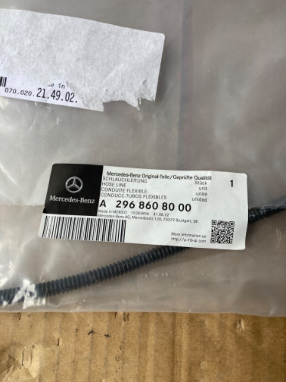 Furtun apa parbriz mercedes eqs w296 cod