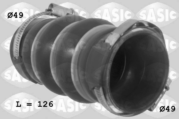 Furtun ear supraalimentare SASIC montare Intercooler 3330016 la PEUGEOT 1007 (KM_) 9HZ (DV6TED4) 1560cc 109cp 80kW 2007 2008 2009 2010 2011 2012