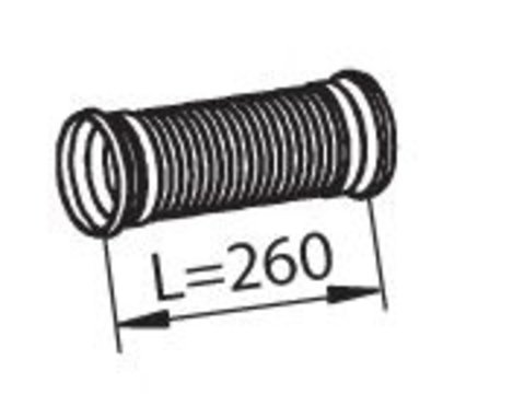 Furtun flexibil, sistem de esapament MERCEDES VARIO autobasculanta (1996 - 2016) DINEX 54209 piesa NOUA