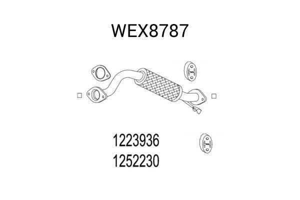 Furtun flexibil, sistem de esapament QWP WEX8787 pentru FORD C-MAX (DM2), FOCUS II Turnier (DA_, FFS, DS) 20042012