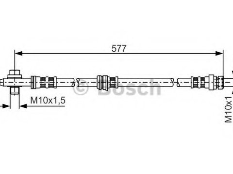 Furtun frana 1 987 476 282 BOSCH pentru Seat Leon Vw Touran Vw Caddy Skoda Octavia Skoda Laura Skoda Superb Vw Jetta Vw Vento Audi A3 Vw Golf Skoda Yeti Vw Eos Vw Rabbit