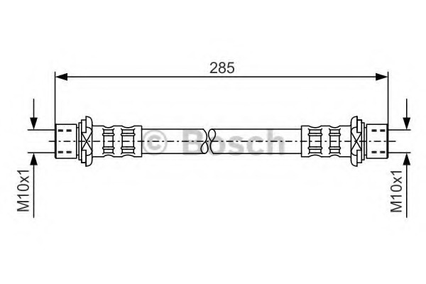 Furtun frana ~ 1 987 476 725 ~ BOSCH ~ punte fata ~ pentru Toyota Yaris 2010 2011 2012 2013 2014 2015 2016 2017 2018 2019 2020 2021 2022 2023 2024