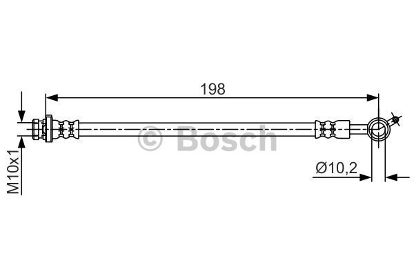 Furtun frana 1 987 481 713 BOSCH pentru Nissan Lea