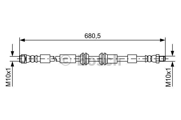 Furtun frana 1 987 481 734 BOSCH pentru Mercedes-benz M-class Mercedes-benz Gle Mercedes-benz Gls