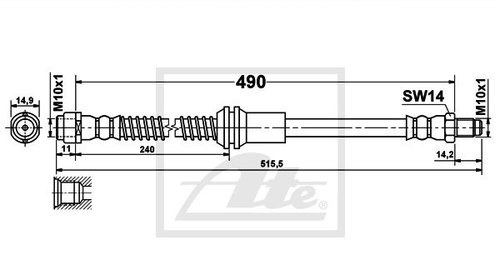 Furtun frana 24 5140-0493 3 ATE pentru M