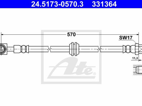 Furtun frana 24 5173-0570 3 ATE