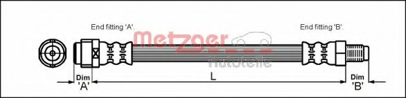 Furtun frana 4110574 METZGER pentru Mercedes-benz C-class Mercedes-benz E-class Mercedes-benz Slk Mercedes-benz Clk