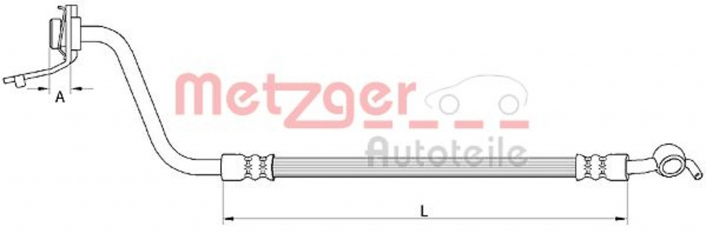 Furtun frana 4111056 METZGER pentru Hyundai Santa