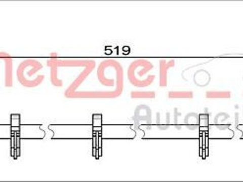 Furtun frana 4112047 METZGER pentru Iveco Daily