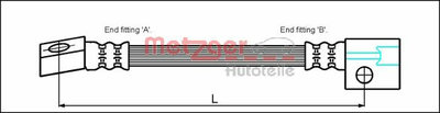 Furtun frana 4112811 METZGER pentru Opel Kadett