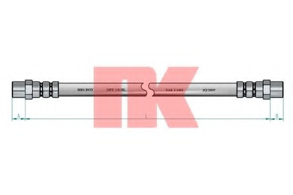 Furtun frana 853317 NK pentru Mercedes-benz T1 Mercedes-benz T2ln1 Mercedes-benz T1tn