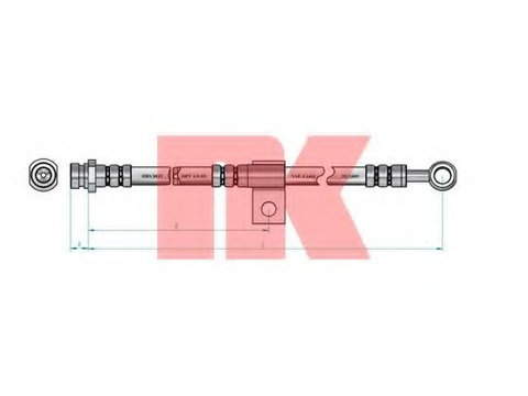 Furtun frana 853405 NK pentru Hyundai Amica Hyundai Atos Hyundai Atoz Hyundai Santro