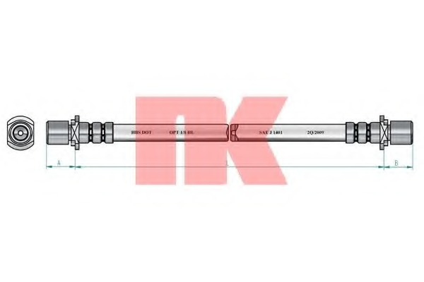 Furtun frana 854553 NK pentru Toyota Camry Toyota 