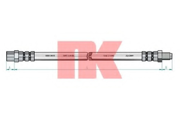 Furtun frana 854706 NK pentru Audi 80 Audi Fox Audi Coupe Audi 100 Audi 500 Audi 200 Audi Quattro