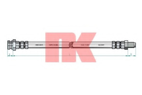 Furtun frana 859952 NK pentru Peugeot 205 CitroEn Visa Peugeot 309 Peugeot 505