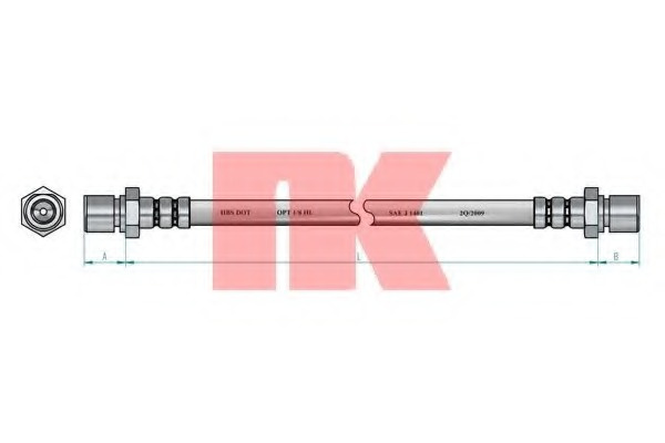 Furtun frana 859953 NK pentru CitroEn Zx Peugeot 306 CitroEn Xsara CitroEn Ax