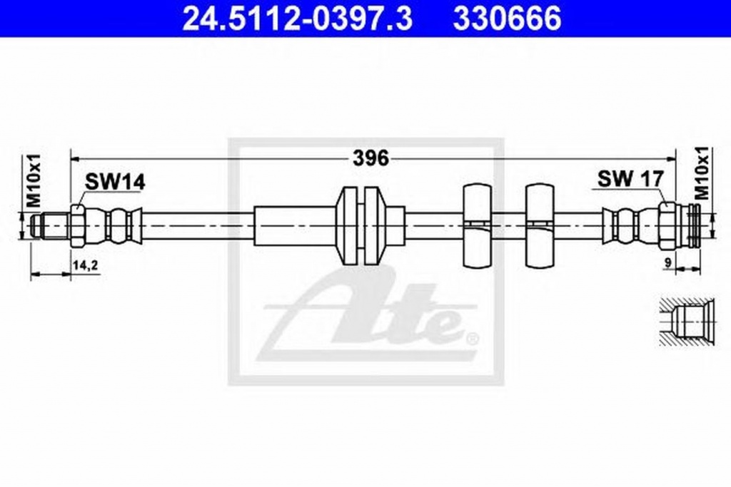 Furtun frana ALFA ROMEO 156 Sportwagon 932 ATE 24511203973