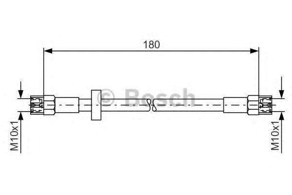 Furtun frana AUDI 50 (86) (1974 - 1978) BOSCH 1 98