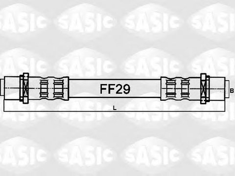 Furtun frana AUDI A4 (8E2, B6), AUDI A4 Avant (8E5, B6), AUDI A4 Cabriolet (8H7, B6, 8HE, B7) - SASIC 6606008