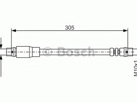 Furtun frana AUDI A4 (8EC, B7) (2004 - 2008) BOSCH 1 987 476 171