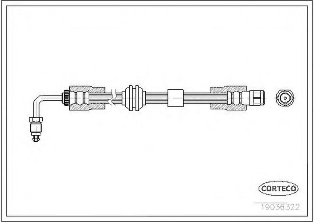 Furtun frana AUDI A4 8EC B7 CORTECO 19036322