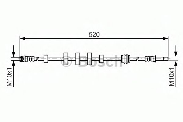 Furtun frana AUDI A4 (8K2, B8) (2007 - 2015) BOSCH