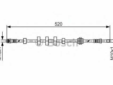 Furtun frana AUDI A4 (8K2, B8) (2007 - 2015) BOSCH 1 987 481 431 piesa NOUA