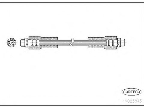 Furtun frana AUDI A4 Avant 8E5 B6 CORTECO 19025845