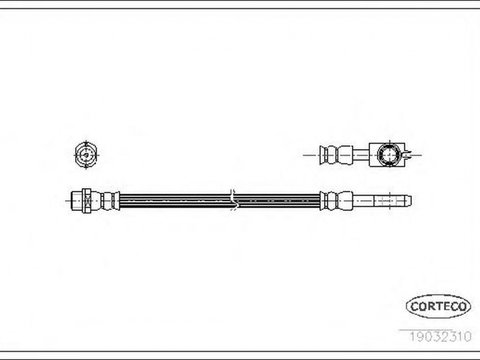 Furtun frana AUDI A4 Avant 8E5 B6 CORTECO 19032310