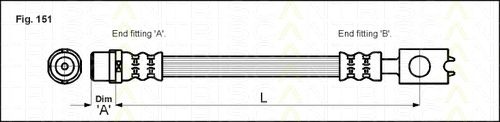 Furtun frana AUDI A4 Cabriolet (8H7, B6, 8HE, B7) - Cod intern: W20018753 - LIVRARE DIN STOC in 24 ore!!!