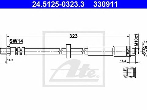 Furtun frana AUDI A6 Avant (4F5, C6) - Cod intern: W20146617 - LIVRARE DIN STOC in 24 ore!!!
