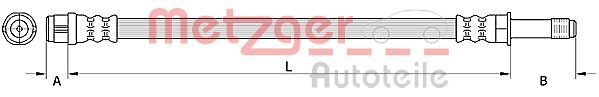 Furtun frana # Audi A7 2010 2011 2012 2013 2014 2015 # 4110886 # METZGER