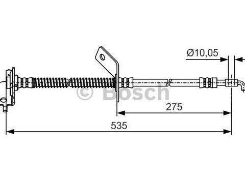 Furtun frana Axa fata stanga (1987481414 BOSCH) HYUNDAI,KIA