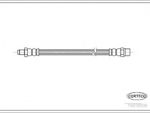 Furtun frana BMW 3 E36 CORTECO 19018506