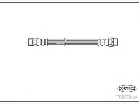 Furtun frana BMW 3 E36 CORTECO 19026686