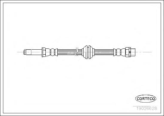 Furtun frana BMW 3 limuzina (E46), BMW 3 cupe (E46), BMW 3 Touring (E46) - CORTECO 19026628