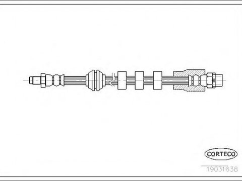 Furtun frana BMW 6 E63 CORTECO 19031638