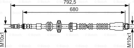 Furtun frana BMW 7 - V (F01, F02, F03, F04), Sedan, 02.2008 - 12.2015 BOSCH 1 987 481 546