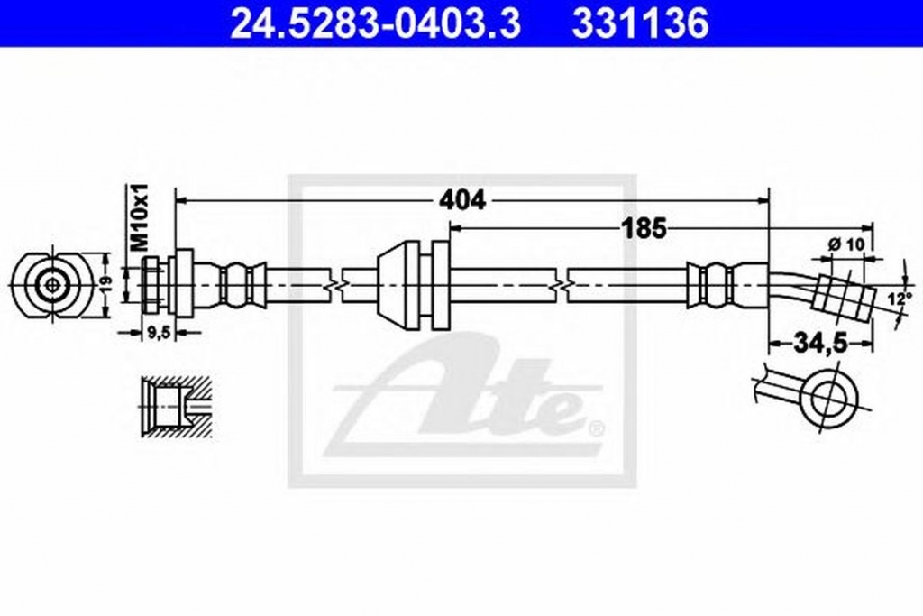 Furtun frana CHEVROLET SPARK ATE 24528304033