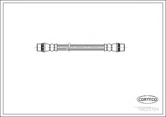 Furtun frana Citroen BERLINGO I caroserie (M_), Citroen BERLINGO (MF), PEUGEOT RANCH caroserie (5) - CORTECO 19025764