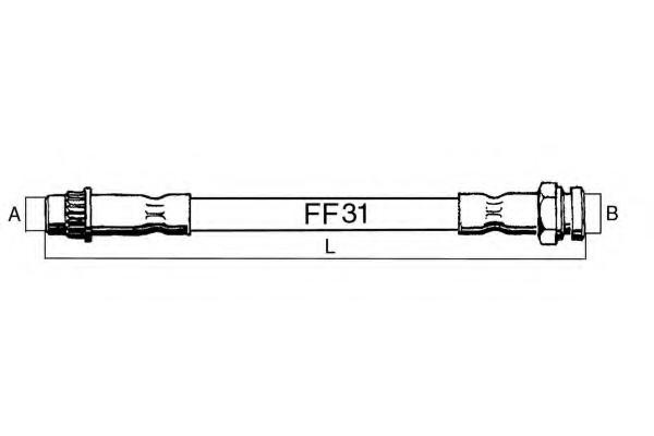 Furtun frana Citroen C3 I (FC_), Citroen C3 Pluriel (HB_), Citroen C2 (JM_) - SASIC 6600015