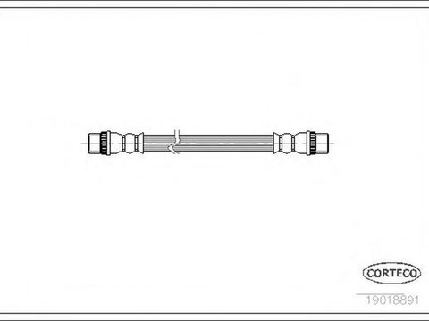 Furtun frana DACIA LOGAN LS CORTECO 19018891