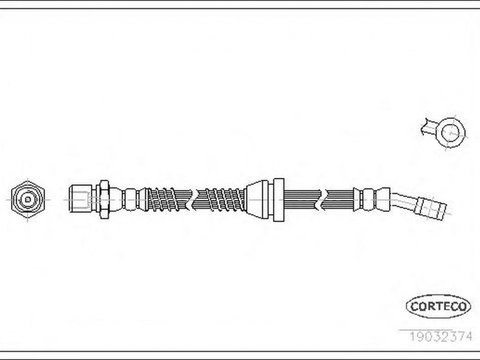 Furtun frana DAEWOO LEGANZA KLAV CORTECO 19032374