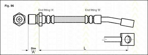 Furtun frana DAEWOO NUBIRA Break (KLAJ) - Cod intern: W20018542 - LIVRARE DIN STOC in 24 ore!!!