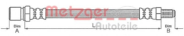 Furtun frana FIAT STILO Multi Wagon (192) (2003 - 2008) METZGER 4118516