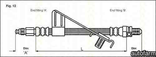 Furtun frana FORD FIESTA IV (JA_, JB_) TRISCAN 815