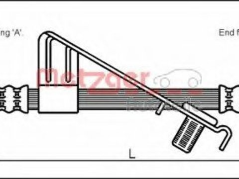 Furtun frana FORD PUMA (EC_) (1997 - 2002) METZGER 4112527