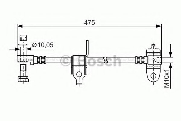 Furtun frana FORD TRANSIT platou / sasiu (FM_ _, FN_ _) (2000 - 2006) BOSCH 1 987 481 045