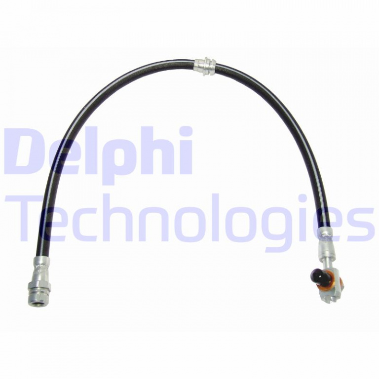 Furtun frana Furtun/conducta de frana flexibil Fata Dreapta/Stanga lungime 618mm M10x1 SKODA SUPERB II VW CC B7 PASSAT ALLTRACK B7 PASSAT B6 PASSAT B7 PASSAT B7/KOMBI 1.4-3.6 03.05-12.16 DELPHI LH6458